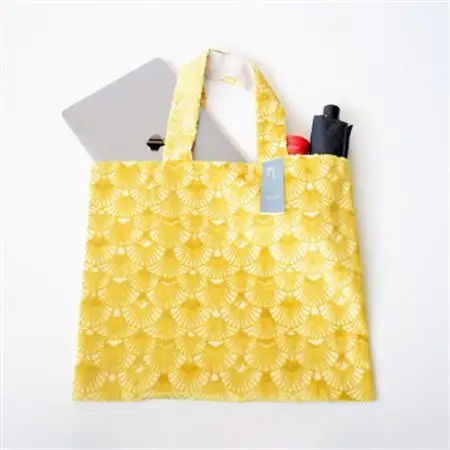 スクエアバックL【タエナカノヌノ】イエロー_装飾品・工芸品 トートバッグ・ショルダーバッグ 鞄・バッグ かばん カバン_【1438191】