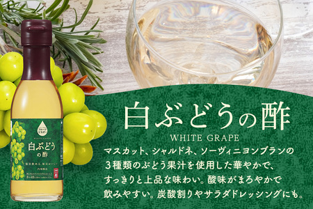 内堀醸造 フルーツビネガー飲み比べセット 360ml×2本 果実酢 有機りんご 白ぶどう 飲む酢