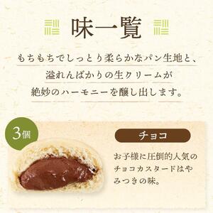 ＜究極のふわとろ食感＞清水屋 生 クリームパン 15個 3種（カスタード・生クリーム・チョコ） | クリームパン