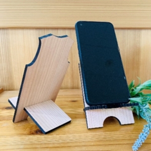 背番号が選べる！バスケユニフォーム型スマホスタンド 秋田杉 雑貨 インテリア 工芸品  背番号「6」