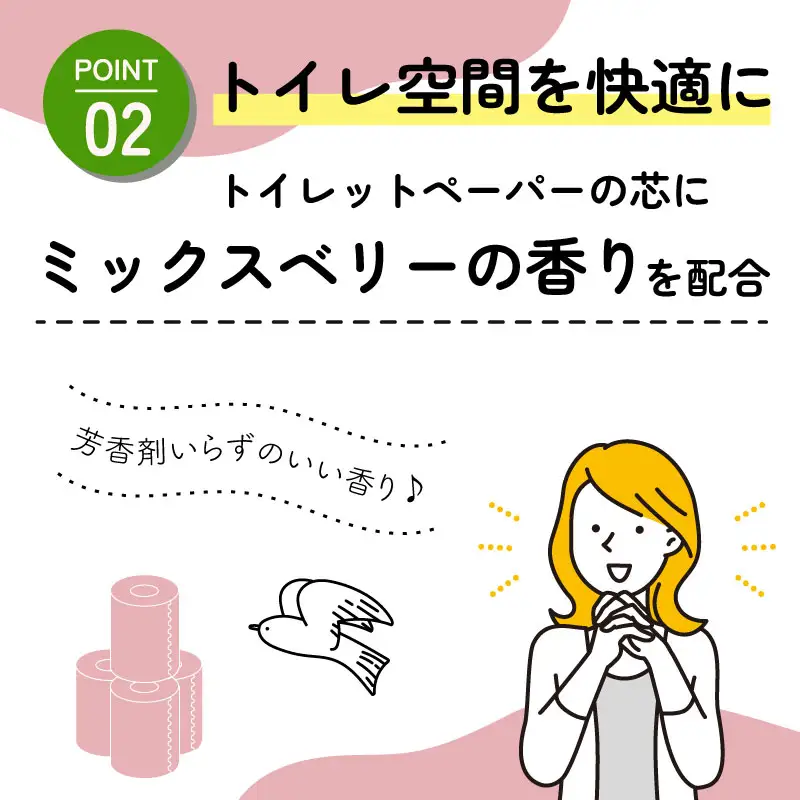 【2026年5月発送】 トイレットペーパー ダブル 72ロール 消臭ロングミックスベリー トイレット