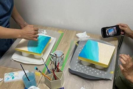 チケット 体験利用券 恩納村の海を作るレジンアート体験【アートパネル】｜レジン アート 雑貨 日用品 人気 おすすめ 送料無料 ふるさと 恩納村 沖縄県