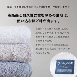 ≪高級デニム原糸使用≫ フェイスタオル お任せ5枚セット（ ロイヤルブルー / ホワイト / ブルーグレー / グレー ）