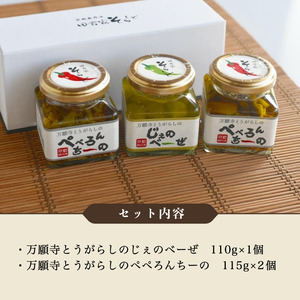 京野菜おかずソース ギフト3個専用BOX入り （ 万願寺とうがらしのぺぺろんちーの 2個 / 万願寺とうがらしのじぇのべーぜ 1個 ）【 京野菜 おかず ソース 万願寺 万願寺とうがらし ペペロンチーノ ジェノベーゼ パスタ 手みやげ お返し 内祝い お中元 お歳暮 プレゼント 詰め合わせ 贈答 贈り物 ギフト 京野 綾部 】