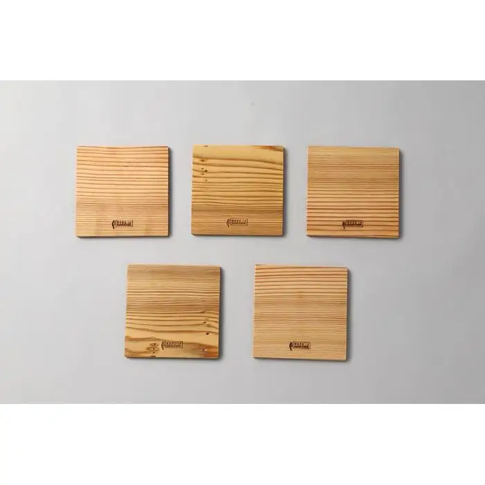 樹齢350年を超える箱根の杉を再生利用したコースター5枚セット［工芸品工芸品］