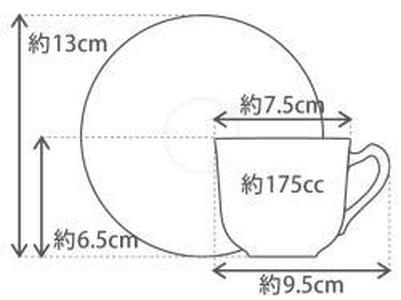 コーヒー碗皿ペアセット（ブルーローズ）〈大倉陶園〉 ABA0014