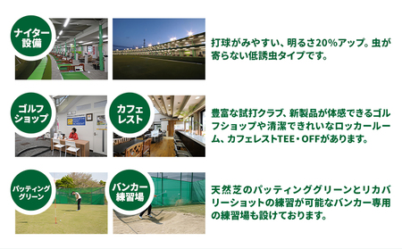 ゴルフ場 練習 ボール 350球 引換券 平日 休日 グリーンアリーナ玉手山