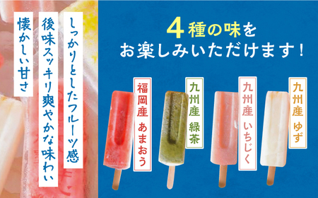 氷屋さんの アイスキャンデー 4種×2本 フルーツ 詰め合わせ ( あまおう いちじく ゆず 緑茶 )[VBD002] アイス アイスキャンディー