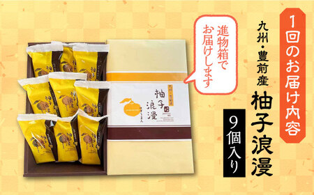 【全12回定期便】【進物箱】 柚子浪漫 9個入り[VBU016]ギフト 贈り物 和菓子