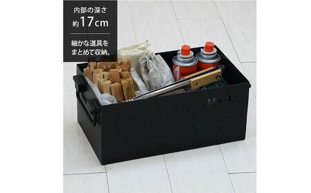 M.O.L 極厚スチール製コンテナボックス タフコンM＋フタ付き MOL-X30M-SET [VBZ002] キャンプ キャンプ用品 ギア アウトドア