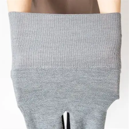 裏返し　シルクとウールの腹巻パンツ (杢ミドルグレー)1点　NSGK23-11_装飾品・工芸品  洋服   装飾品・工芸品  服飾小物 _【1446575】