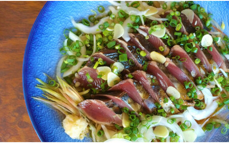 鰹のタタキセット　藁焼き　捕れたて鰹を発送　4人前前後／Ekd-04 燻製 鰹 タレ付き タタキ セット