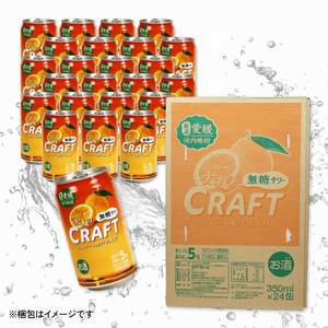 大人のCRAFT無糖サワー 河内晩柑 350ml×24本 父の日 チューハイ 柑橘 酒 アルコール 無糖  酎ハイ クラフトサワー 河内晩柑 愛南ゴールド アシード アスター 愛媛県 愛南町 Yショップ 