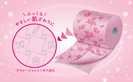 トイレットペーパー 108ロール ダブル 花束フラワープリントローズトイレット