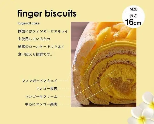 【福岡市】果肉ゴロゴロマンゴーロール 450g 1本 ストロベリーフィールズ | 菓子 おかし 食品 人気 おすすめ 送料無料