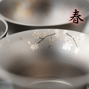 純チタン製お猪口 富士（Fuji）春