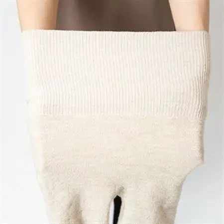 裏返し　シルクとウールの腹巻パンツ (杢ベージュ)1点　NSGK23-11_装飾品・工芸品 女性・レディース 洋服   装飾品・工芸品  洋服 _【1469594】
