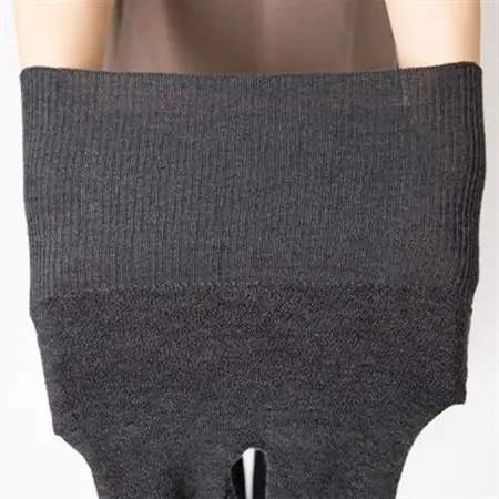 裏返し　シルクとウールの腹巻パンツ (チャコール)1点　NSGK23-11_装飾品・工芸品 女性・レディース 洋服   装飾品・工芸品  洋服 _【1469599】