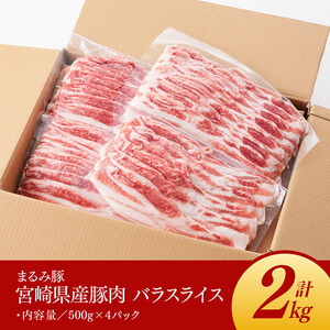 「まるみ豚」宮崎県産豚肉バスライス2kg 大活躍 使い勝手抜群 豚肉