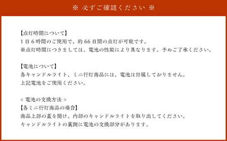 ミニ行灯 Mサイズ スモールパターンデザインセット 4個
