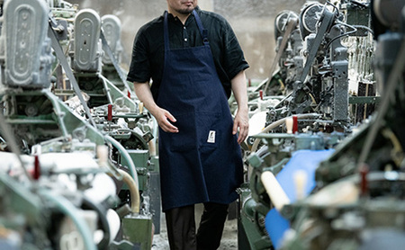 遠州織物 織屋 ボタニカル・エプロン（ロング）ナス・ログウッド キッチン用品 おすすめ 人気 職人 よかったもの 