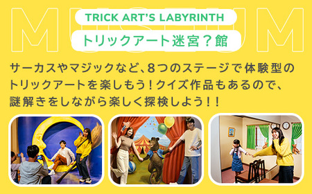 那須とりっくあーとぴあ 単館 入館券（ペア大人）｜ トリックアート チケット 券 入場券 観光 国内旅行 ファミリー 家族 那須 栃木県 那須町〔P-192〕