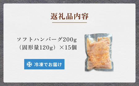 ソフトハンバーグ 15個 ｜ ソース付き ミートソース 柔らか ハンバーグ 湯煎 冷凍 おかず 惣菜 温めるだけ 簡単調理 お取り寄せ 小分け 15個 富山 氷見 