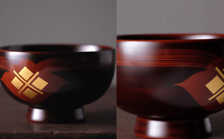 汁椀　花塗り　秀衡一つ雲　2個（黒・溜め） / 漆器 お椀 吸い物椀 おわん 食器 漆椀 漆塗 うるしぬり 手塗り 木製 伝統工芸品 和 お正月 高級 結婚 新築祝い お祝い 贈答 贈り物 プレゼント ギフト 香典返し お返し おもてなし【ocy915-hit-2-k-tA】