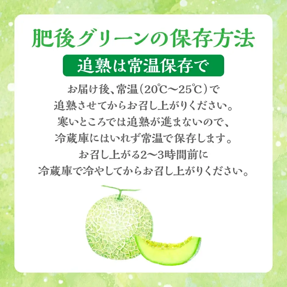 肥後グリーン 2玉 4L以上（合計4kg以上）メロン 果物