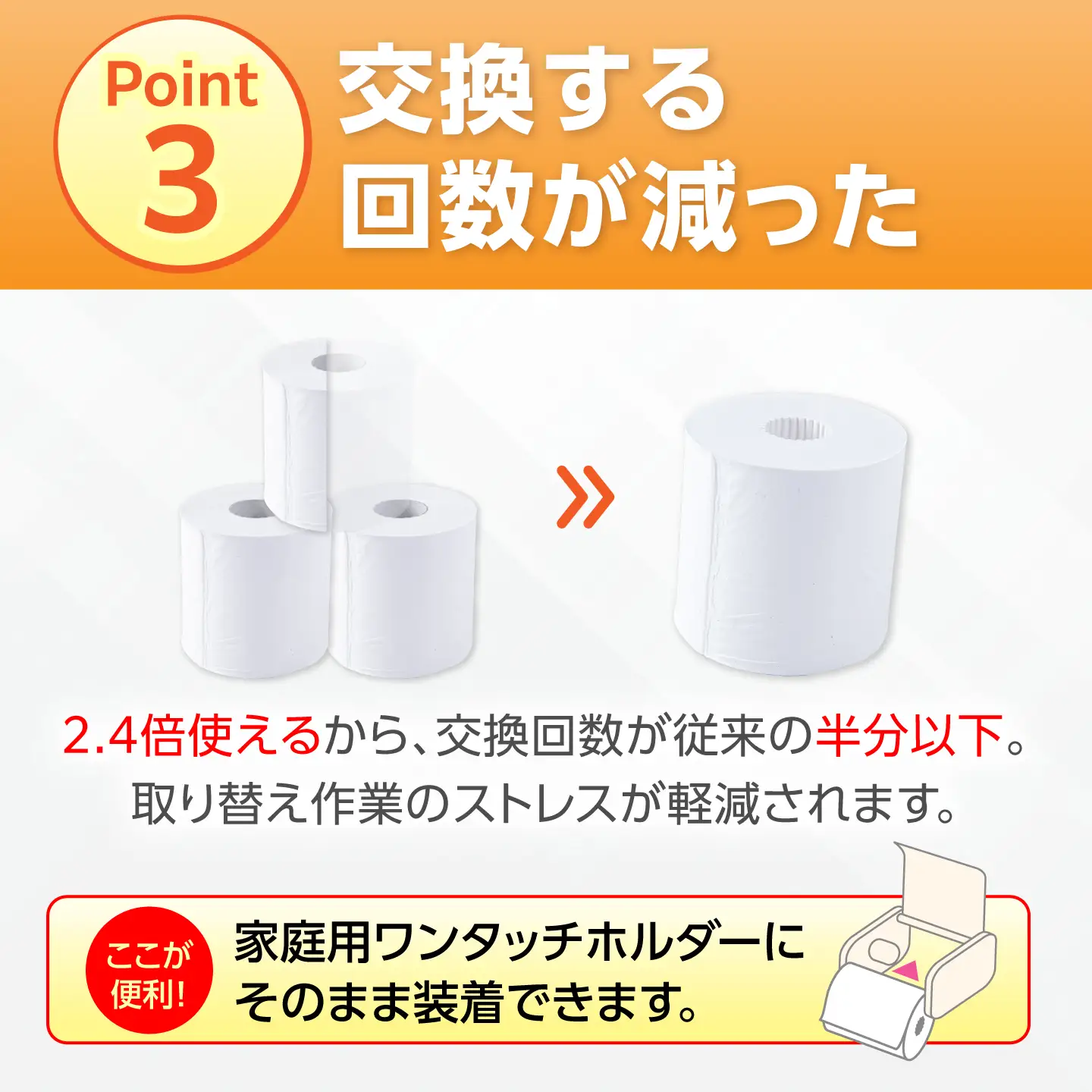 トイレットペーパー ダブル 65m 6ロール×4P [VAA054]トイレット