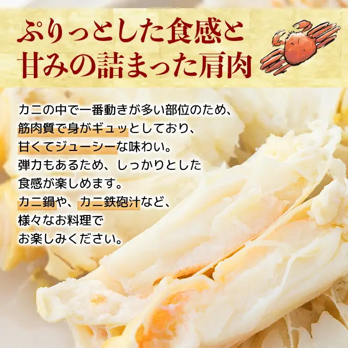 量が選べる！本ズワイガニ 肩肉 1.5kg（1500g） カニ用フォーク付き！ 年末年始 お歳暮 正月 ギフト 2025