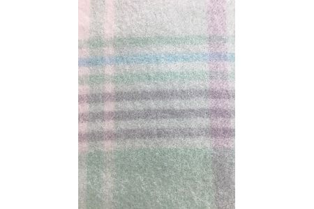 ウール100%毛布 同色2枚 チェック「グリーン／シングル」[0177]