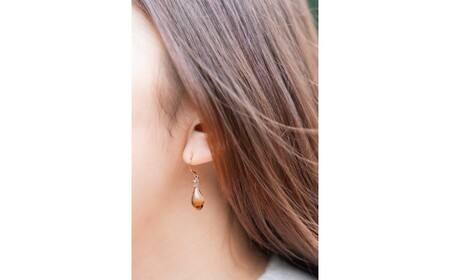 こがこもれびあーと　ピアス（フラム） ※着日指定可 | アクセサリー ピアス 耐熱 ガラス ハリオランプファクトリー HARIO 焚火 炎 オリジナル おしゃれ かわいい _DP66