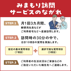 みまもり 訪問 サービス 3か月 C018-001 生活状況 郵便局 安心