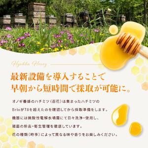 百花蜂蜜 750g（とんがり容器250g×3本）岐阜県産 国産 自慢の一品 ハチミツ 無添加 純粋はちみつ ハニー【オノギ養蜂】