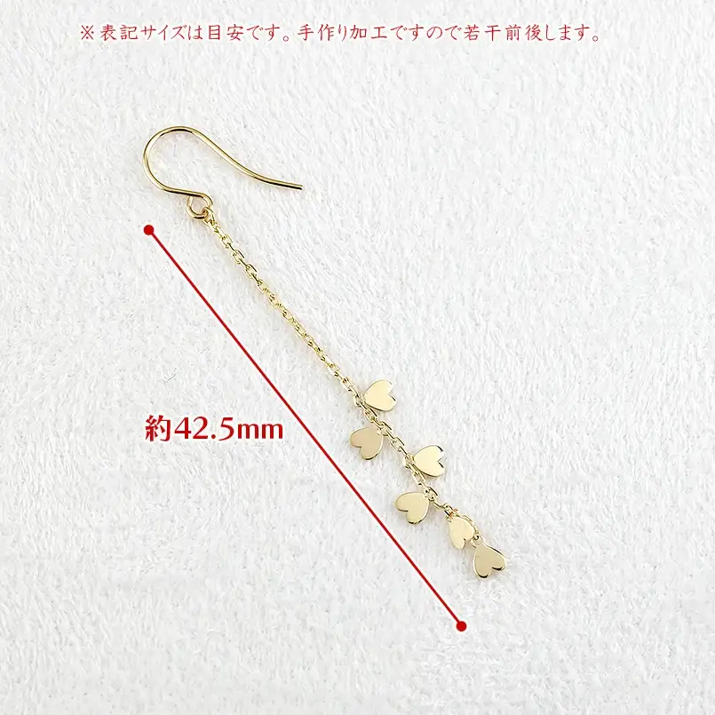  ピアス フック ゴールド ハート ロングピアス ペア k10 フックピアス 揺れる イエローゴールドK10 10金 10k シンプル 人気 山梨県 昭和町 送料無料 231004mro101yi SWAA149