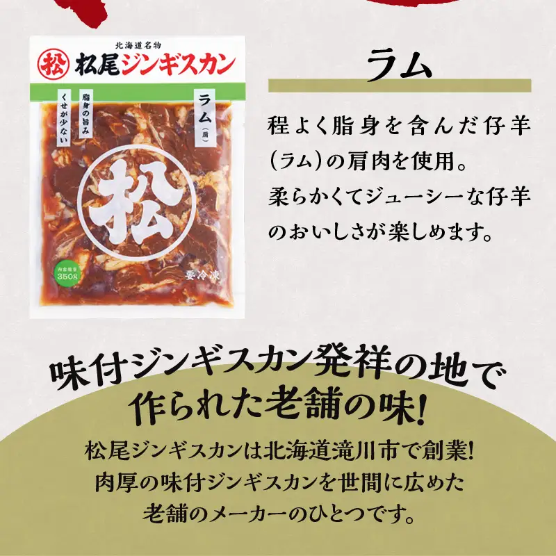 【松尾ジンギスカン】くせが少なく食べやすい味付ラム肉3パックセット 北海道 ソウルフード 成吉思汗 BBQ 肉 焼き肉 焼肉 バーべキュー ラム マトン ラム肉 羊 羊肉 ジンギスカン タレ 味付 個包装 冷凍 おすすめ