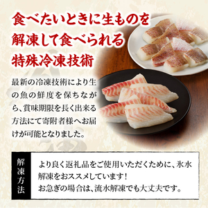 S106-019-T03_【定期便3回】真鯛切り身＆お刺身用サクセット【firesh®】