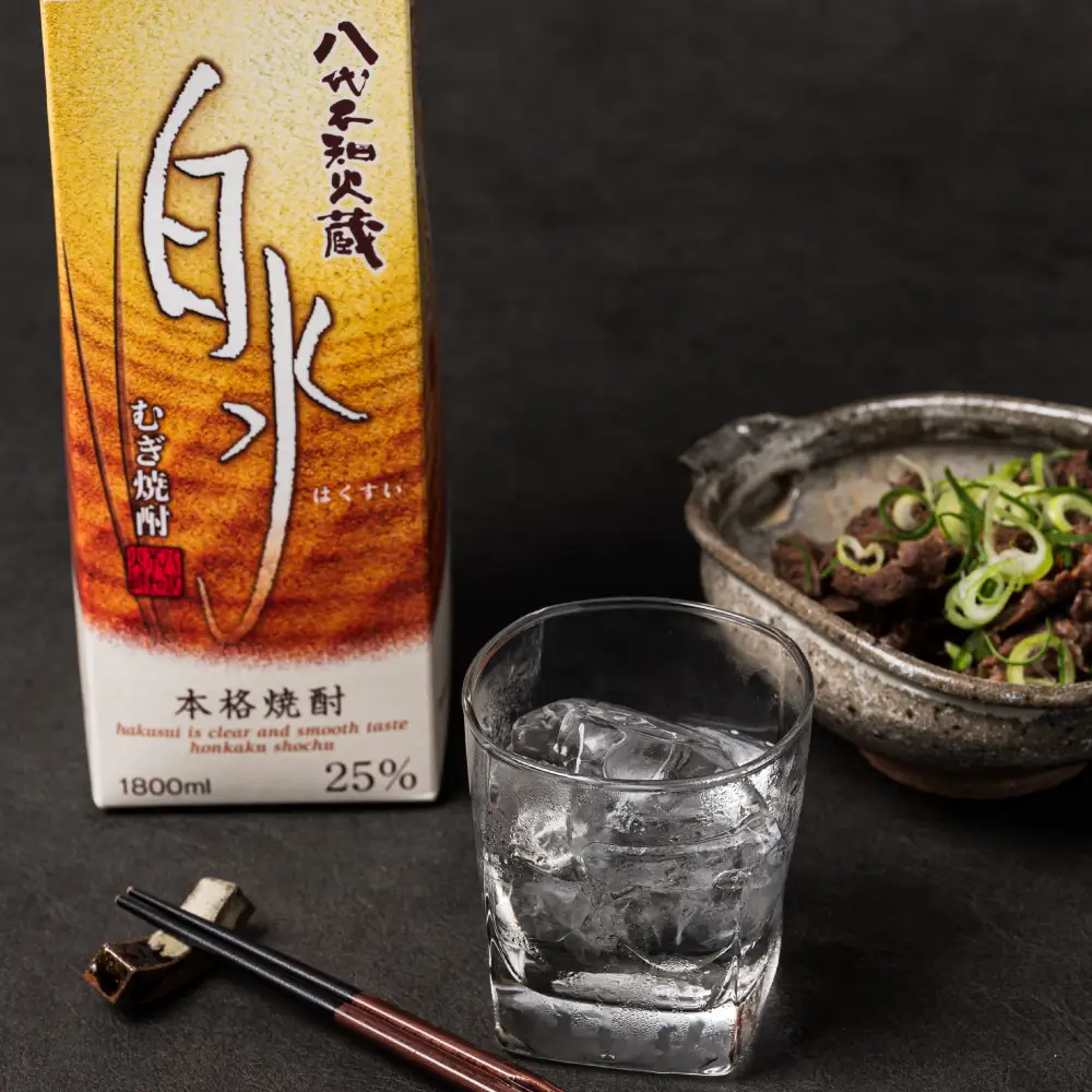 八代不知火蔵 白水 麦焼酎 1.8L パック 3本 25度 紙パック 麦 むぎ焼酎 1800ml 一升 1升 捨てやすい ロック 水割り 炭酸割り