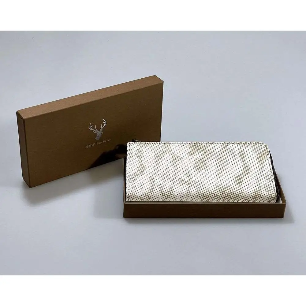 甲州印伝「URUSHINASHIKA」L字薄型財布