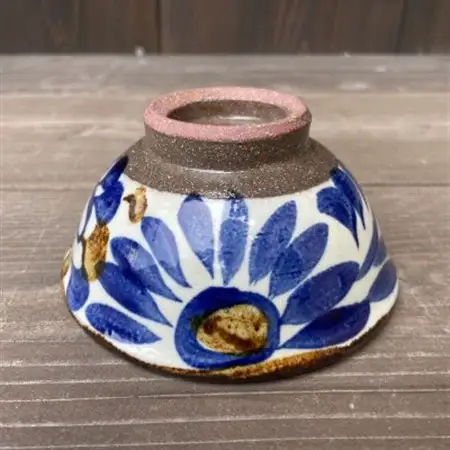 やちむん 唐草紋様 茶碗 マカイ(染付)青【1506538】