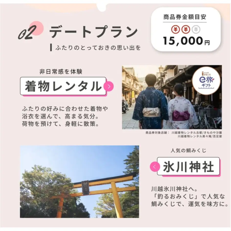 旅先納税・小江戸かわごえe旅ギフト（寄附額50000円） ／ 電子商品券 川越市内 店舗 埼玉県