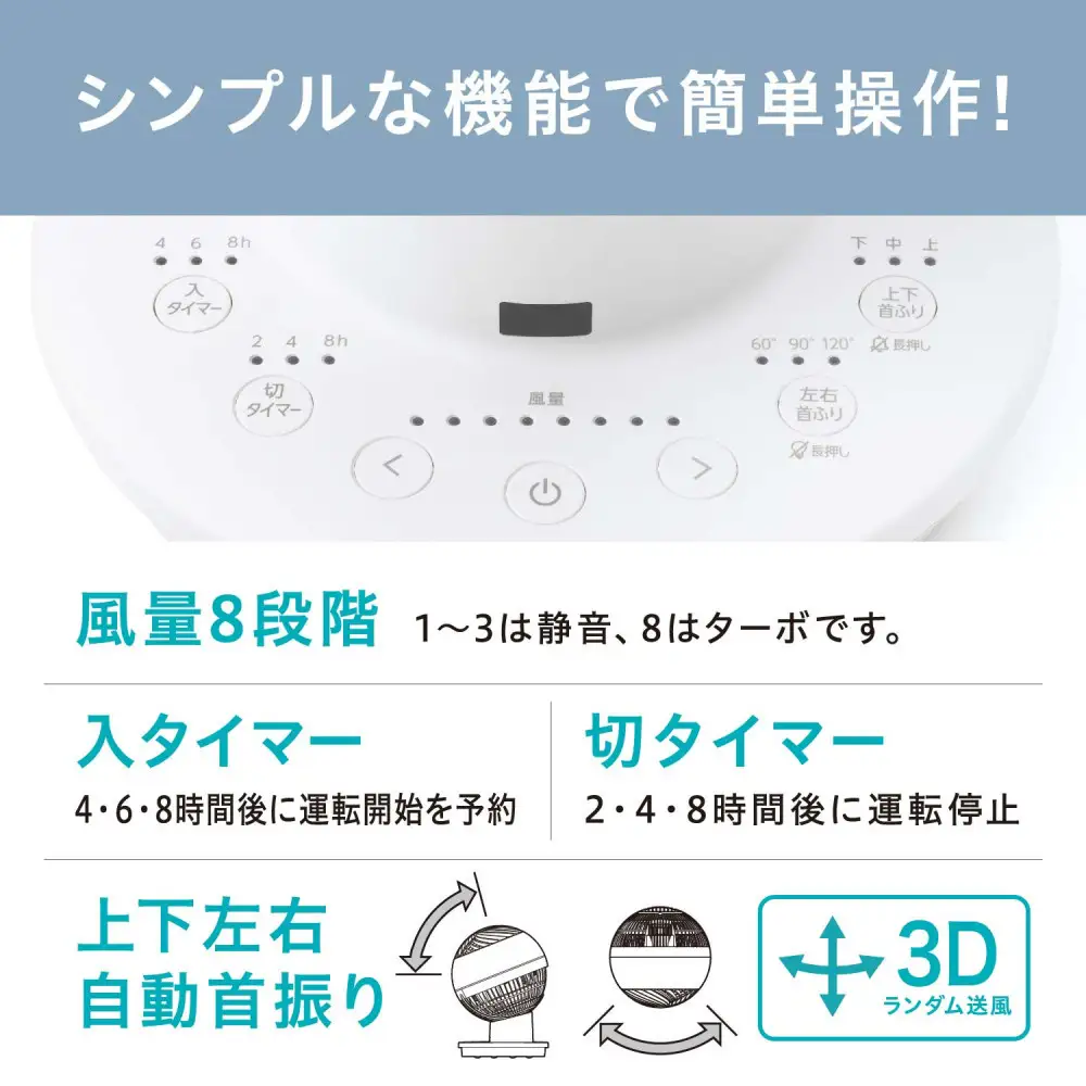 扇風機 DCモーター サーキュレーターアイ アイリスオーヤマ PCF-SDC15T-EC-W ホワイトサーキュレーター