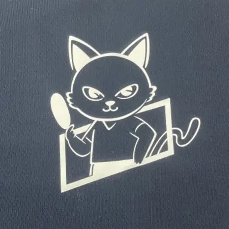 JTTA公認　卓球ユニフォーム【男女兼用(ドライ):Lサイズ】ねこ　ネイビー_装飾品・工芸品  洋服 _【1513881】