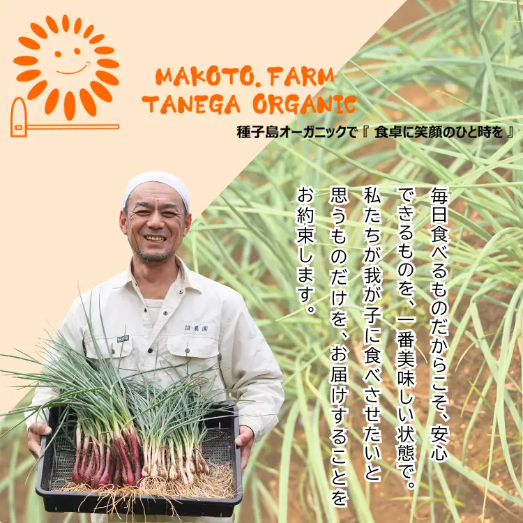 たねがしま らっきょう 誠農園 ( 種子島 有機 JAS 根つき 生らっきょう) 1kg　NFN583【250pt】 