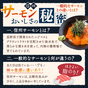 絶品！信州サーモン 切り身 刺身用 約150g × 2パック 計約300g