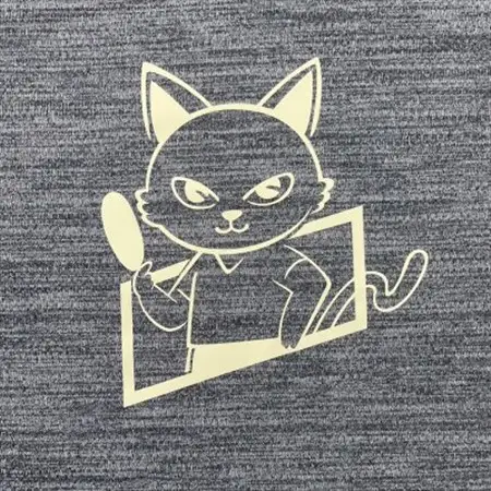 JTTA公認　卓球ユニフォーム【男女兼用(ドライ):Sサイズ】ねこ　チャコール_装飾品・工芸品  洋服 _【1514352】