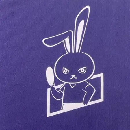 JTTA公認　卓球ユニフォーム【男女兼用(ドライ):Lサイズ】うさぎ　パープル_装飾品・工芸品  洋服 _【1514418】