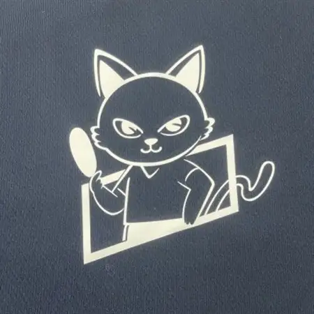 JTTA公認　卓球ユニフォーム【男女兼用(ドライ):XLサイズ】ねこ　ネイビー_装飾品・工芸品  洋服 _【1514457】