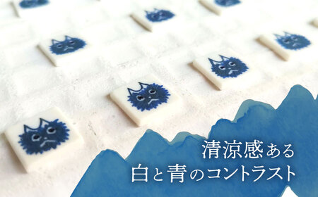 【美濃焼】 手描きの小さなタイルピアス 『ねこ』 多治見市 / 七窯社 ピアス アクセサリー おしゃれ[TAP066]